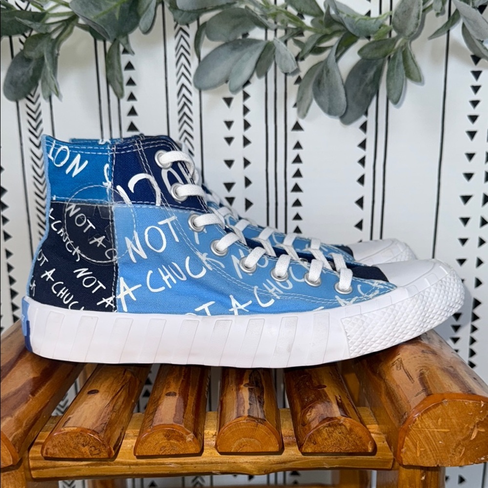 Converse Not A Chuck High-top Sneakers - Blue and White Patchwork